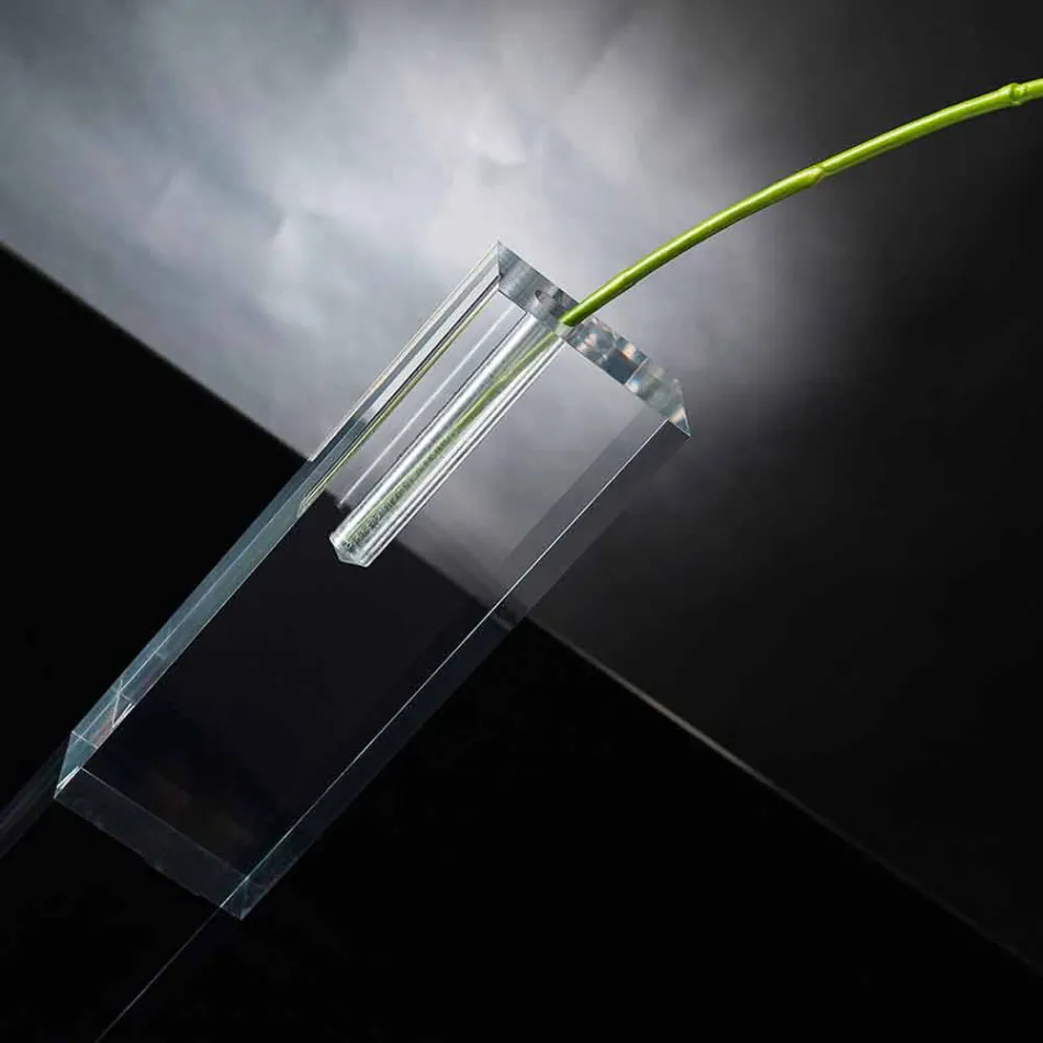 Vaso per Fiori Moderno in Plexiglass Trasparente Realizzato in Italia - Unique Viadurini