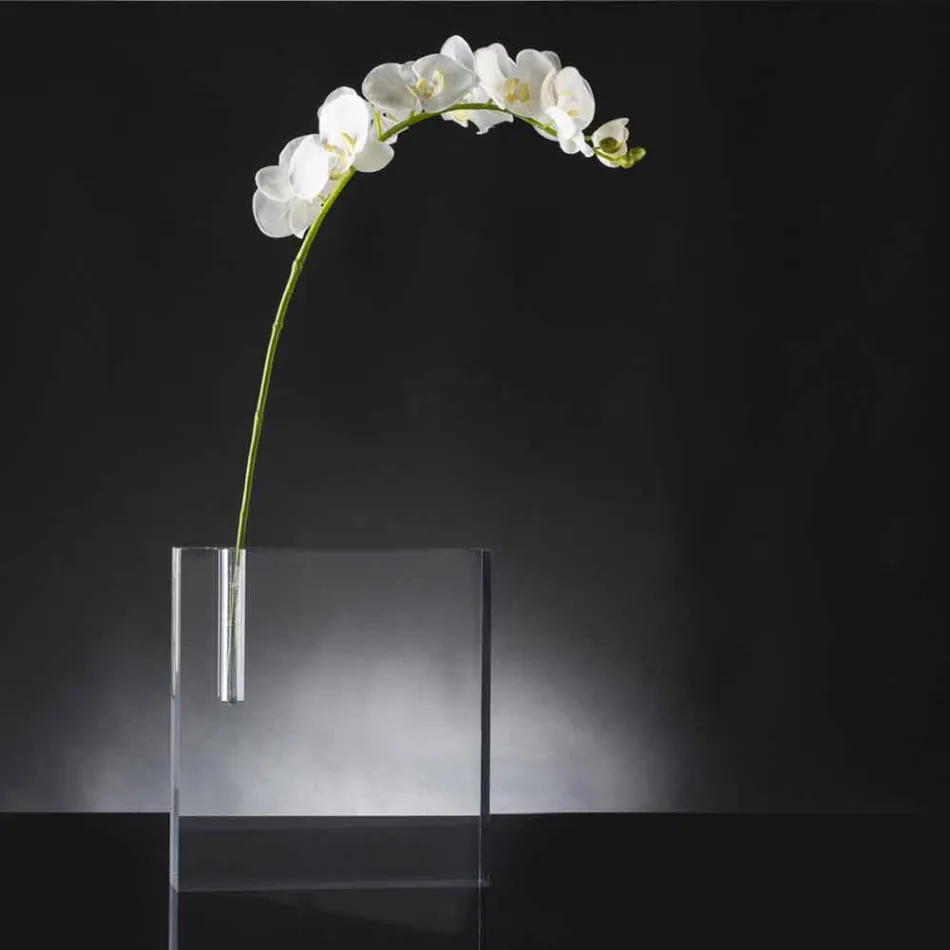 Vaso per Fiori Moderno in Plexiglass Trasparente Realizzato in Italia - Unique Viadurini