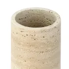 Vaso/Portacandele Cilindrico in Marmo Satinato Made in Italy - Shoyo Viadurini