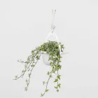 Vaso Portafiori a Sospensione in Acciaio e Ceramica Made in Italy - Leotta Viadurini