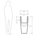 Vaso Quadrato da Giardino Colorato Fluo e con Luce Made in Italy - Avanas Viadurini