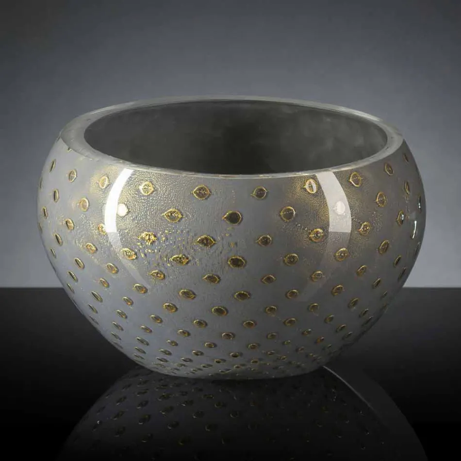 Vaso Rotondo da Interno in Vetro di Murano Colorato Realizzato in Italia - Asper Viadurini