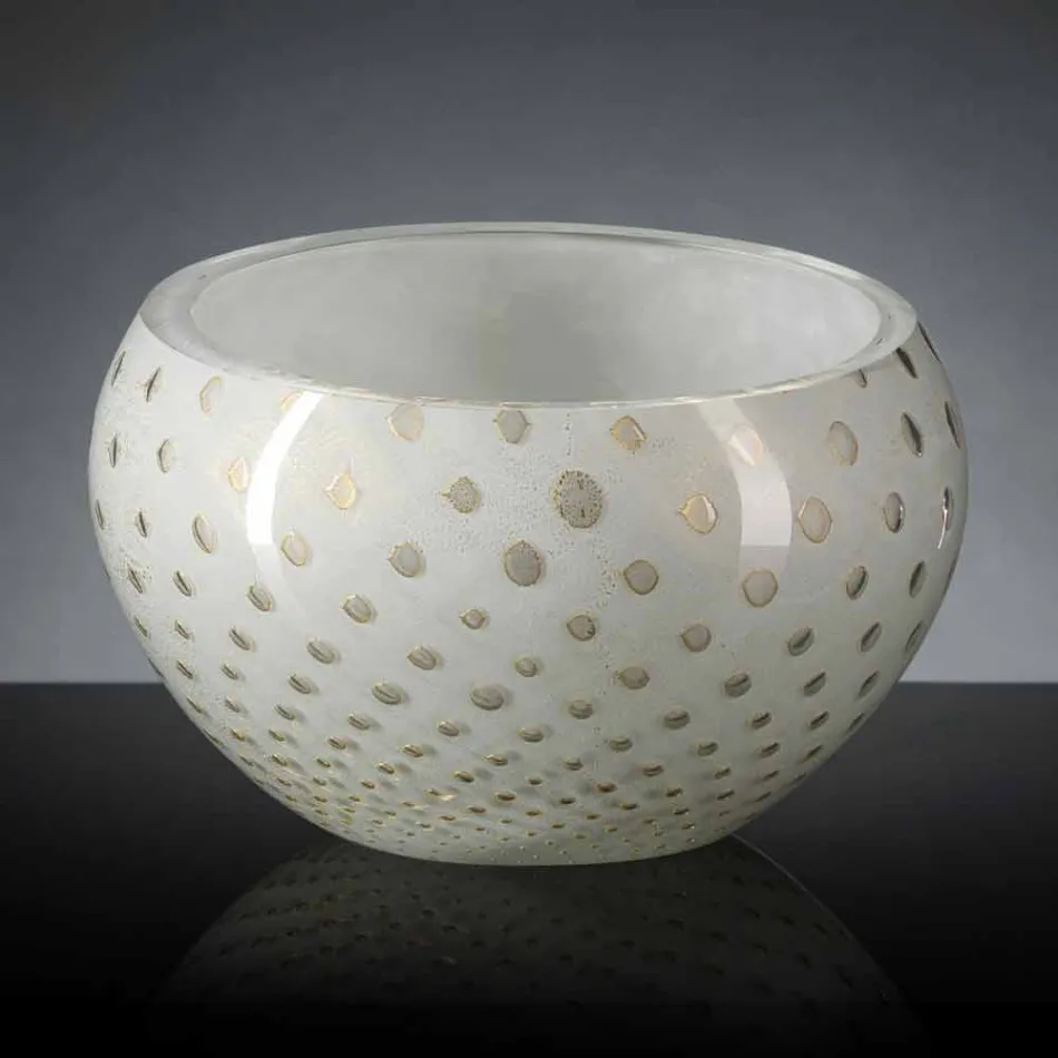 Vaso Rotondo da Interno in Vetro di Murano Colorato Realizzato in Italia - Asper Viadurini