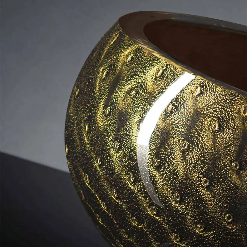 Vaso Rotondo da Interno in Vetro di Murano Colorato Realizzato in Italia - Asper Viadurini