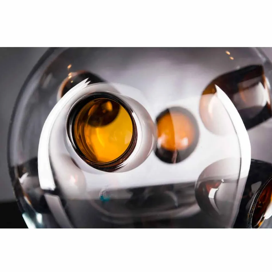 Vaso Rotondo da Interno in Vetro Soffiato di Murano Realizzato in Italia - Kimo Viadurini