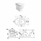 Vaso Sospeso Bianco in Ceramica Stile Classico, Made in Italy - Nausica Viadurini