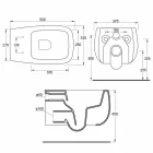 Vaso sospeso in ceramica bianca design moderno Gaiola, made in Italy Viadurini