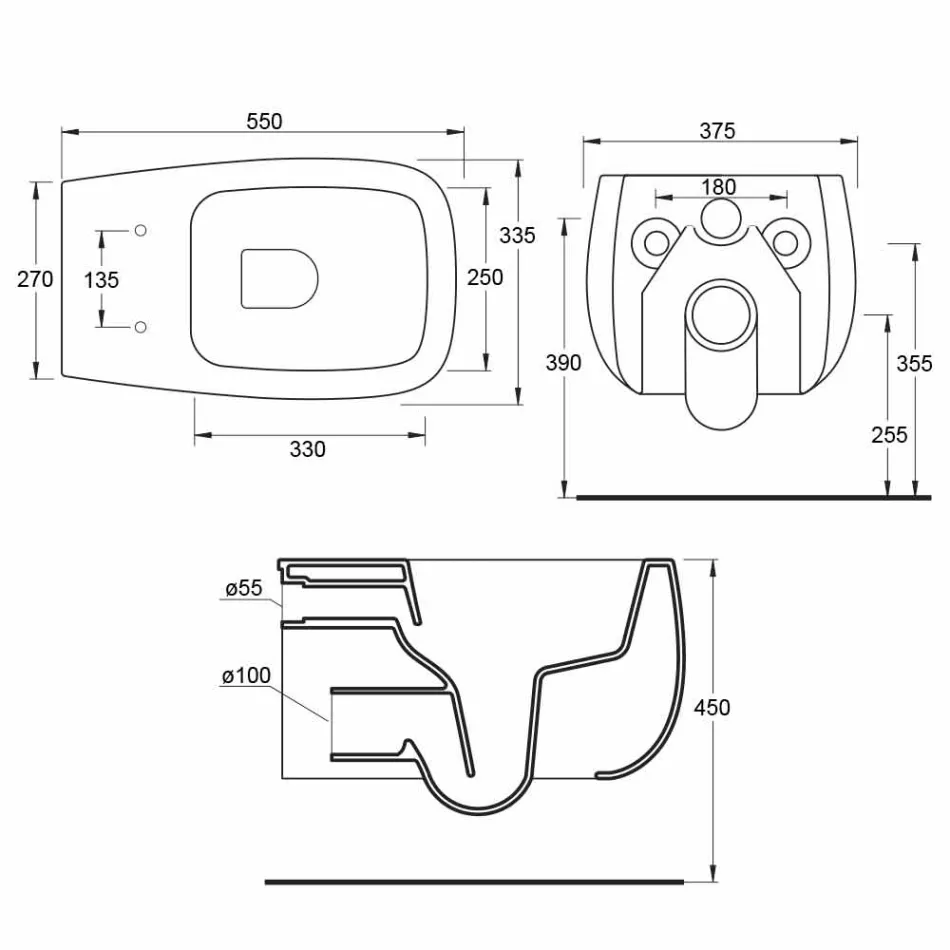 Vaso sospeso in ceramica bianca design moderno Gaiola, made in Italy Viadurini