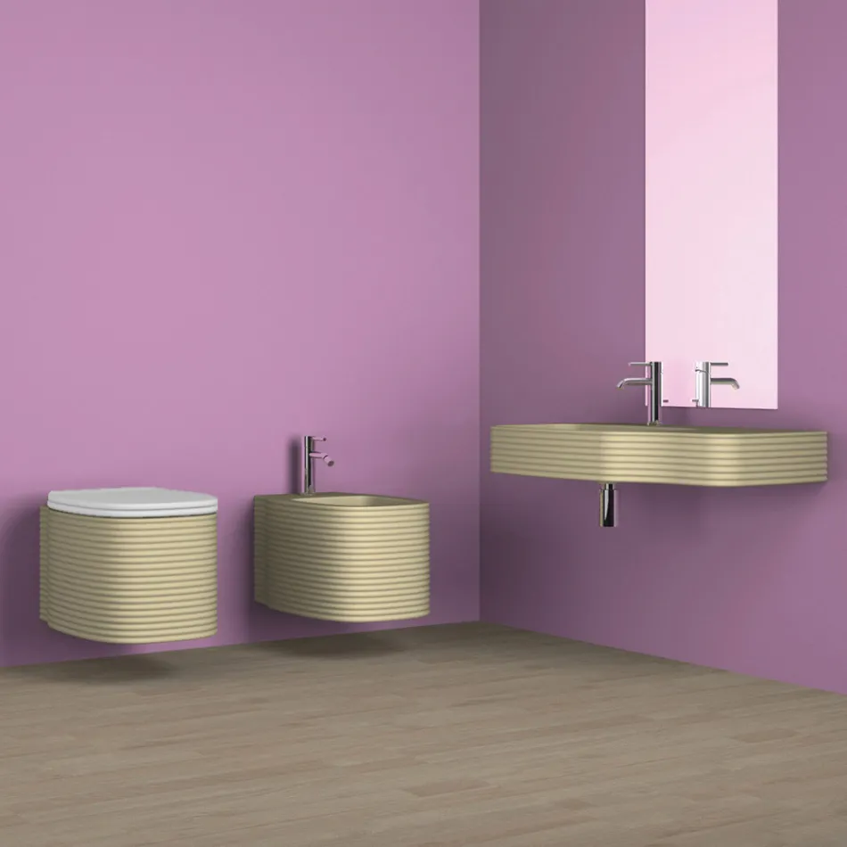 Vaso sospeso in ceramica di design moderno fatto in Italia, Amleto Viadurini