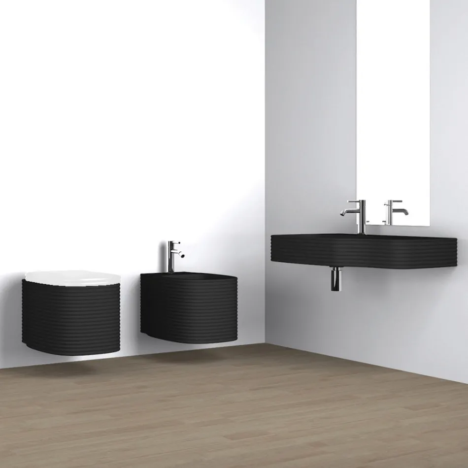 Vaso sospeso in ceramica di design moderno fatto in Italia, Amleto Viadurini