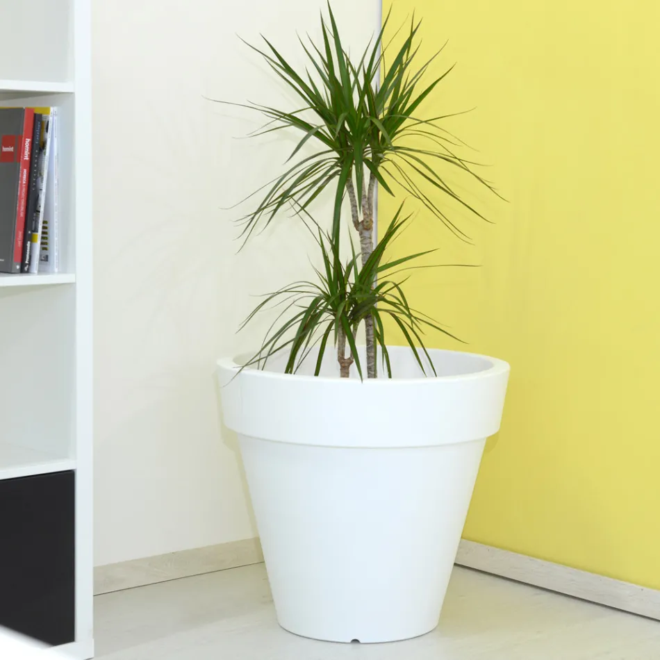 Vaso Tondo da Giardino Colorato o con Illuminazione Made in Italy - Avanas Viadurini