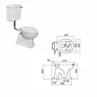 Vaso WC a Terra con Cassetta in Ceramica e Sedile Nero Made in Italy – Marwa Viadurini