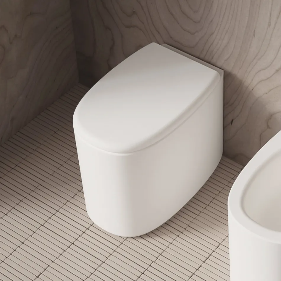 Vaso WC a Terra in Ceramica di Diversi Colori Made in Italy - Ragazza Viadurini
