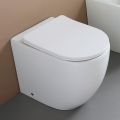 Vaso Wc a Terra Sedile Soft Close Termoindurente in Ceramica Bianca - Olmo
