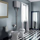 Vaso WC da Terra in Ceramica con Cassetta Made in Italy - Marwa Viadurini