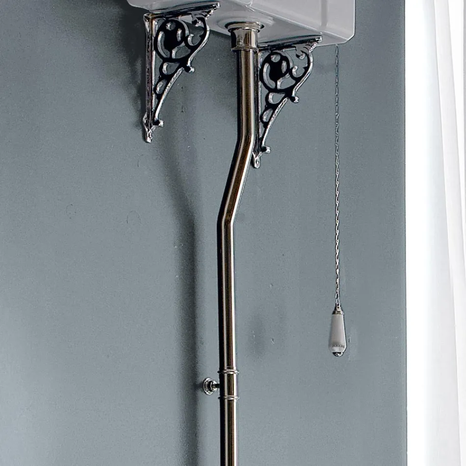 Vaso WC da Terra Vintage in Ceramica con Cassetta Made in Italy - Marwa Viadurini