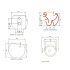 Vaso WC di Design a Sfera Fatto in Italia in Ceramica Fanna Viadurini