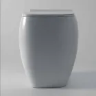 Vaso WC in ceramica bianca dal design moderno Gais, made in Italy Viadurini