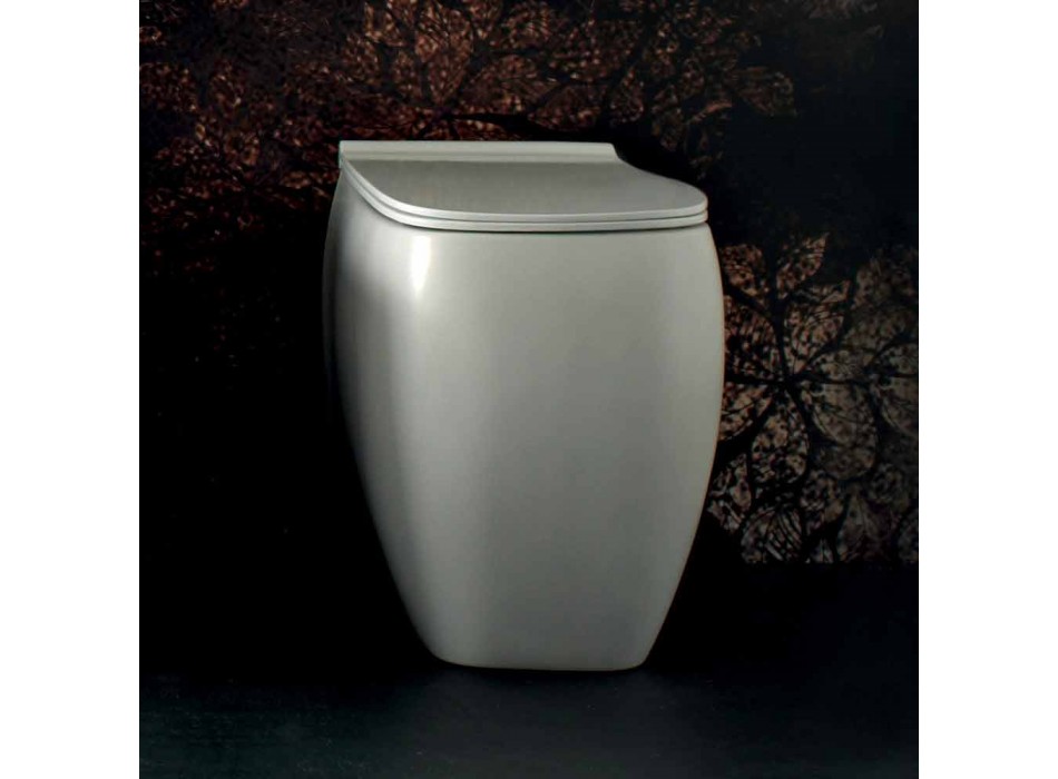 Vaso WC in ceramica bianca dal design moderno Gais, made in Italy Viadurini