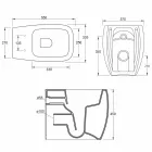 Vaso WC in ceramica bianca dal design moderno Gais, made in Italy Viadurini