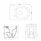 Vaso WC in ceramica bianca design moderno Shine Square H50 Rimless Viadurini