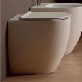 Vaso WC in ceramica bianca design moderno Shine Square H50 Rimless