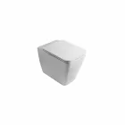 Vaso WC in ceramica bianca design moderno Sun Square, made in Italy Viadurini