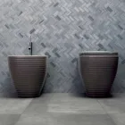 Vaso WC in Ceramica Bianca o Colorata di Design Trabia Viadurini