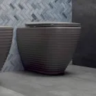 Vaso WC in Ceramica Bianca o Colorata di Design Trabia Viadurini