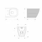 Vaso WC in Ceramica Bianca o Colorata di Design Trabia Viadurini