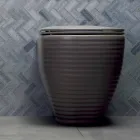Vaso WC in Ceramica Bianca o Colorata di Design Trabia Viadurini