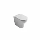 Vaso WC in ceramica bianca Star 54x35cm made in Italy, design moderno Viadurini