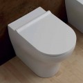 Vaso WC in ceramica bianca Star 54x35cm made in Italy, design moderno