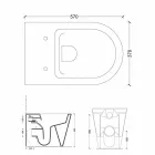 Vaso WC in ceramica bianco moderno Sun Round 57x37 cm made in Italy Viadurini