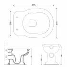 Vaso WC in ceramica design moderno con scarico a parete Style Viadurini