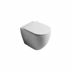 Vaso WC moderno in ceramica bianca Shine Square Rimless made in Italy  Viadurini