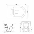 Vaso WC moderno in ceramica bianca Shine Square Rimless made in Italy  Viadurini