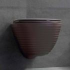 Vaso WC Moderno Sospeso in Ceramica Bianca o Colorata Trabia Viadurini