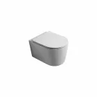 Vaso WC sospeso in ceramica design moderno Shine Square, made in Italy Viadurini
