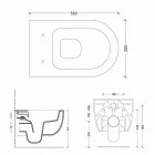 Vaso WC sospeso in ceramica design moderno Star 55x35 made in Italy Viadurini