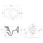 Vaso WC Sospeso in Ceramica di Diversi Colori Made in Italy - Ragazza Viadurini