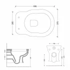 Vaso WC sospeso moderno in ceramica bianca Style 54x36 made in Italy Viadurini