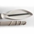 Vassoio da Cucina in Marmo Bianco di Carrara Fatto a Mano in Italia - Fish Viadurini