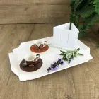 Vassoio da Cucina Rettangolare in Corian Bianco Qualità Made in Italy- Ivanova Viadurini