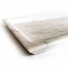Vassoio Rettangolare in Marmo Bianco di Carrara Levigato Made in Italy - Alga Viadurini