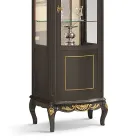 Vetrina Classica in Legno Noce Bianco o Moka Made in Italy - Chantilly Viadurini