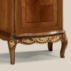 Vetrina Classica in Legno Noce Bianco o Moka Made in Italy - Chantilly Viadurini