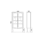 Vetrina Completa di Due Ante e Tre Ripiani in Vetro Made in Italy - Candy Viadurini