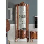 Vetrina da Soggiorno 1 Anta e 2 Cassetti in Legno Made in Italy - Leonor Viadurini