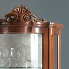 Vetrina da Soggiorno 1 Anta e 2 Cassetti in Legno Made in Italy - Leonor Viadurini